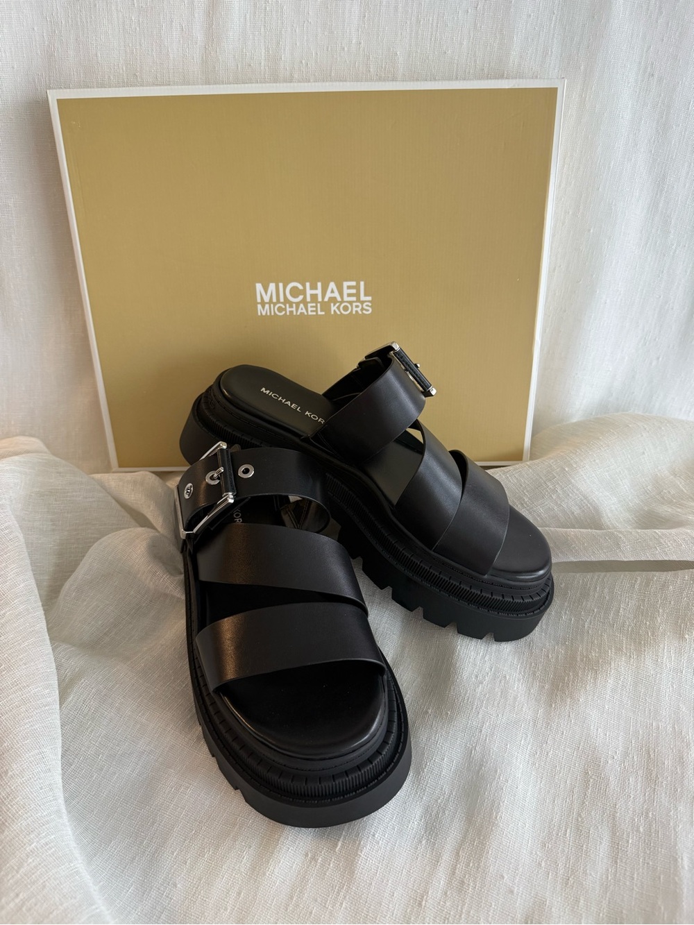 MICHAEL Michael Kors Platform Colby Strap Slide Sandals